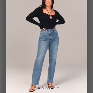 Abercrombie cross cross jeans 90s straight high rise